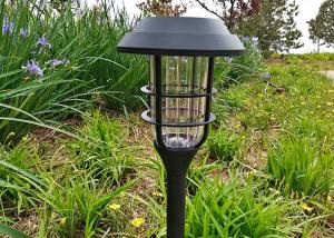 China Black Solar Lawn Lights 8H Waterproof Outdoor Garden Landscape Lights 2V 400mAh wholesale