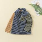 Wholesale baby boy clothing long sleeve 100% cotton polo t-shirt for kids baby