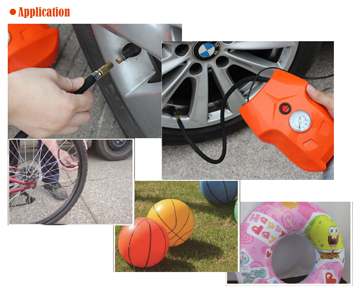 25mm Cylinder Tire Inflator For Trucks , 12v Air Pump For Car Tires