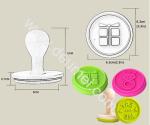 FDA Gift Box,Eat Me,Diamond Design Food Grade Silicone Cookie Stamp Set With