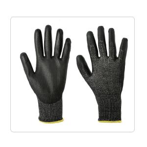 China Breathable Black PU Palm HPPE Cut Resistant Gloves For Light Industry wholesale