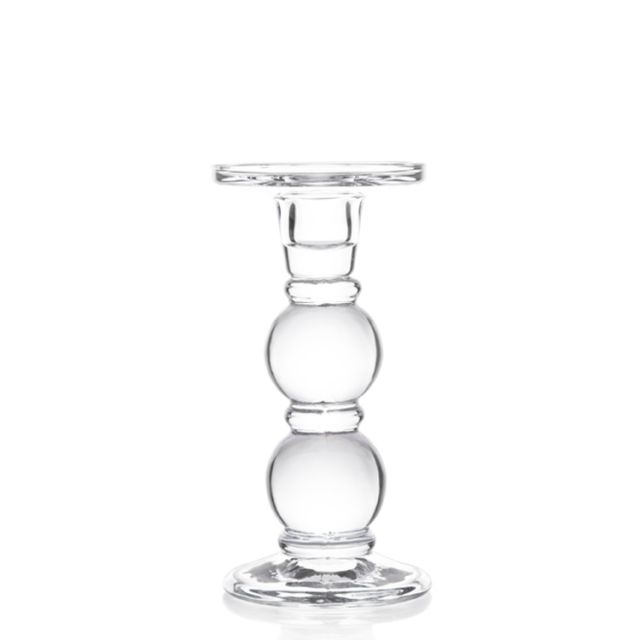 Upmarket Quality Wholesale clear tall glass candelabra candlestick holder for party