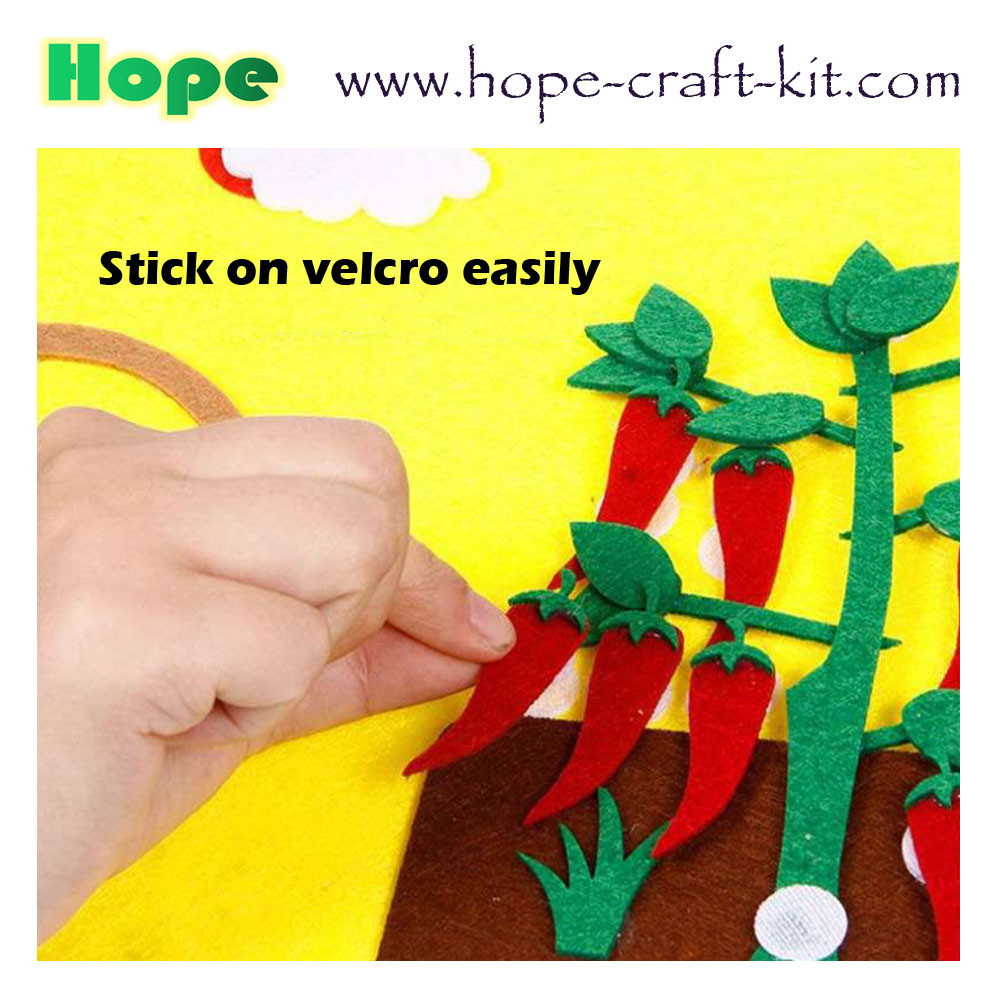 Felt DIY Material Kids Toddler Children Numbers Education Kits Teaching Aids digits Felt Fruit Vegetables OEM ODM