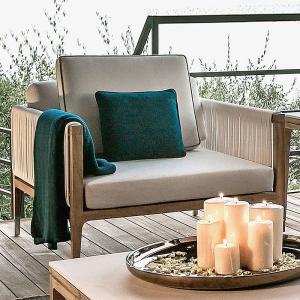 China Outdoor Hotel Teak Table And Sofa Set Woven Rope Sofa For Garden Furniture wholesale