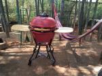 Heat Resistant Ceramic BBQ 22 Inch Kamado Grill Single Cooking Grid