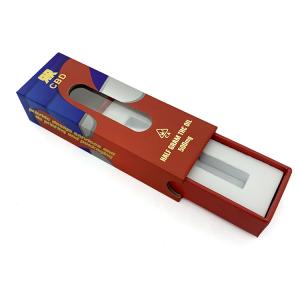 China Locking Button Vape Cartridge Box , CR PMS Packaging Slider Box wholesale