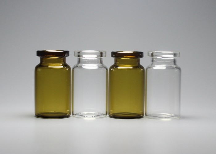 7ml Clear or Amber Medicine Glass Vial
