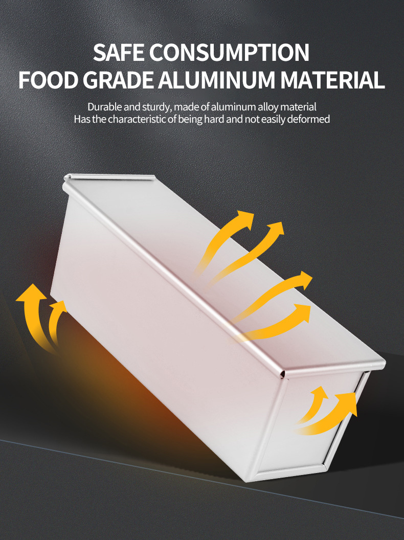 Aluminum Toast Box High Quality Bakery Durable Non-Stick Bread Baking Mould