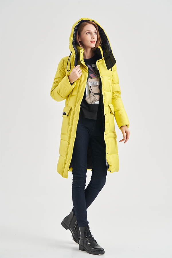 FODARLLOY Cotton Padded Clothes Thickened Warm Medium Long Hooded Outwear Winter Coat Plus Size Women'S Coats
