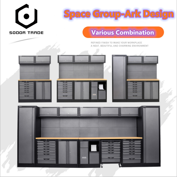 ISO9001 0.8-1.5mm Fixed ODM Garage Cabinet Workbench