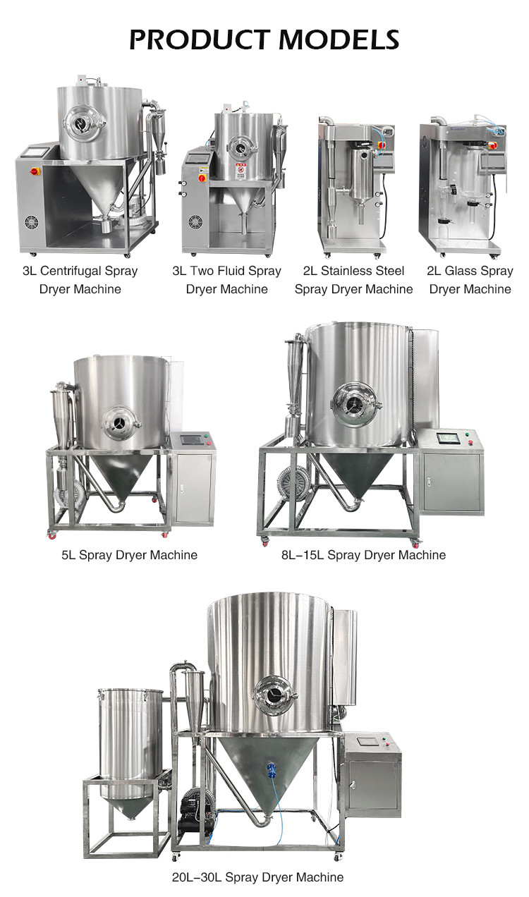 5l Industrial Coffee Spray Dryer Machine Detergent Spray Dryer Coffee Powder Making Machine