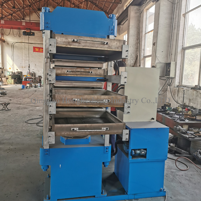 Column Hydraulic Rubber Vulcanizing Machine 50 Ton 550*550mm Rubber Tile Plate Press