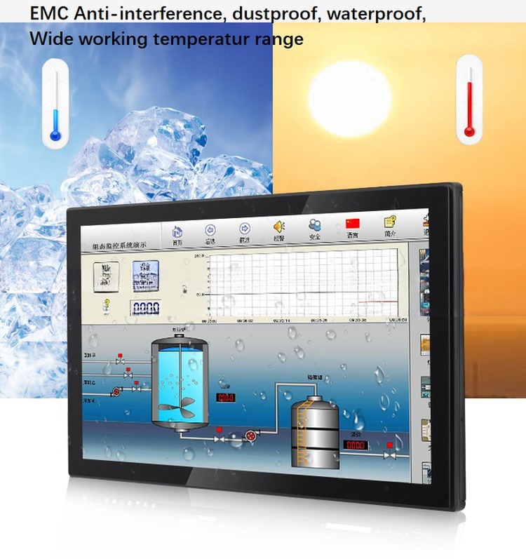 Embedded Wall Mounted General Touch 17 Inch Open Frame Touch Display Industrial Touchscreen Monitor VGA HDMI USB