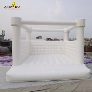 China Wedding White Inflatable Bounce House Outdoor Jumping Bouncy Castle wholesale