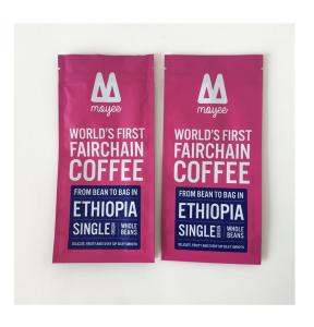 China Zipper Coffee Bean Packaging Smell Proof With Heat Seal Side Gusset wholesale