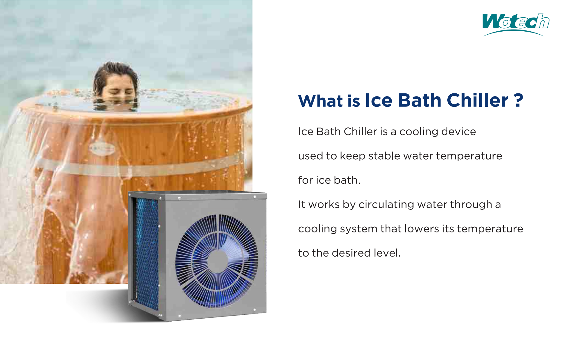 Wotech Experience Water Chiller For Ice Baths With Our Portable Chiller 0 Degrees For Cold Plunge