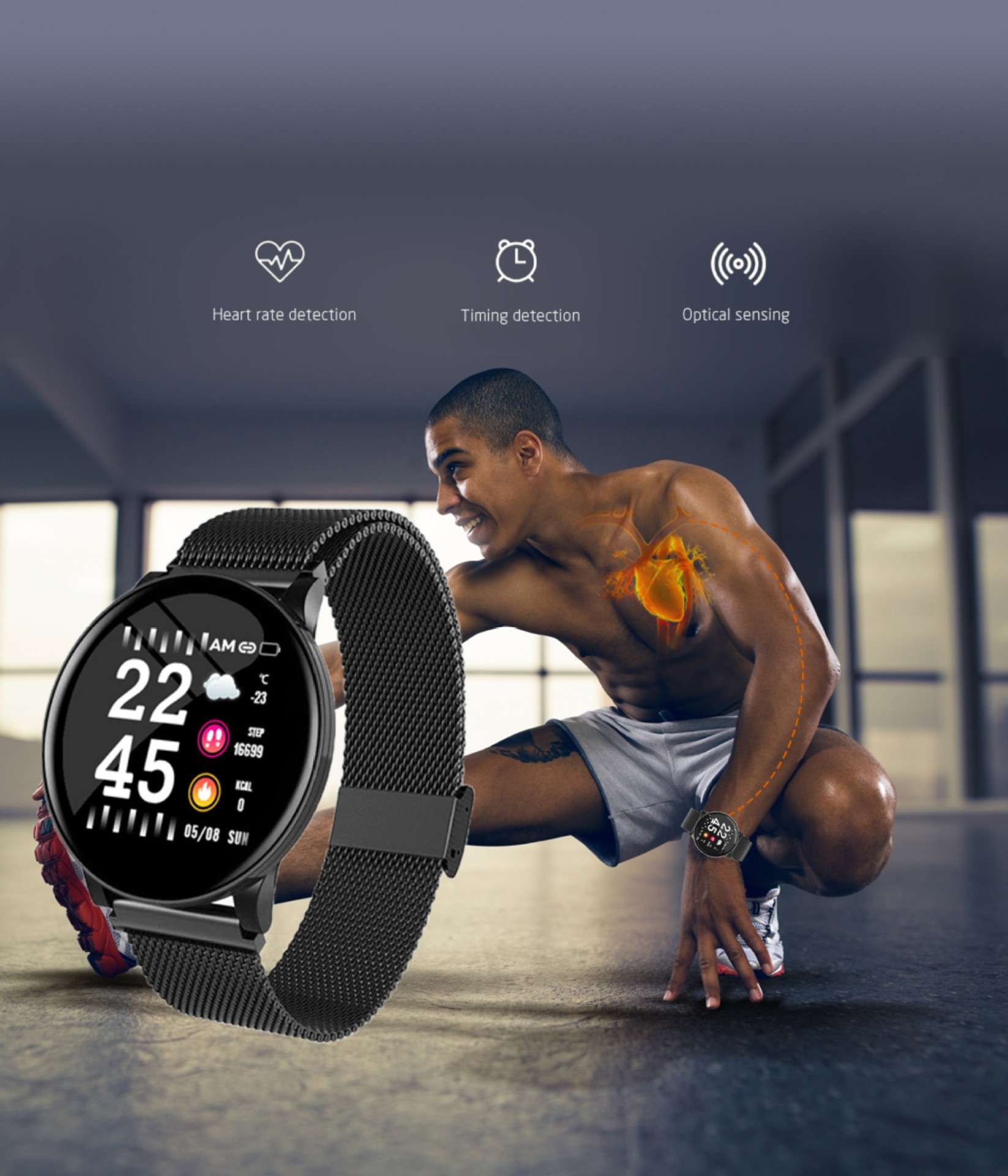 Ladies Smart Watch With Bp Monitor , 1.3 Inch Waterproof Sports Smartwatch