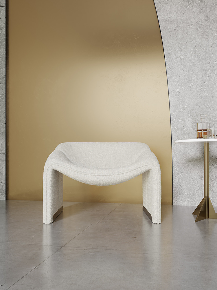 Fabric Leisure Chair Living Room Furniture White cloth Fabric Leisure Chair