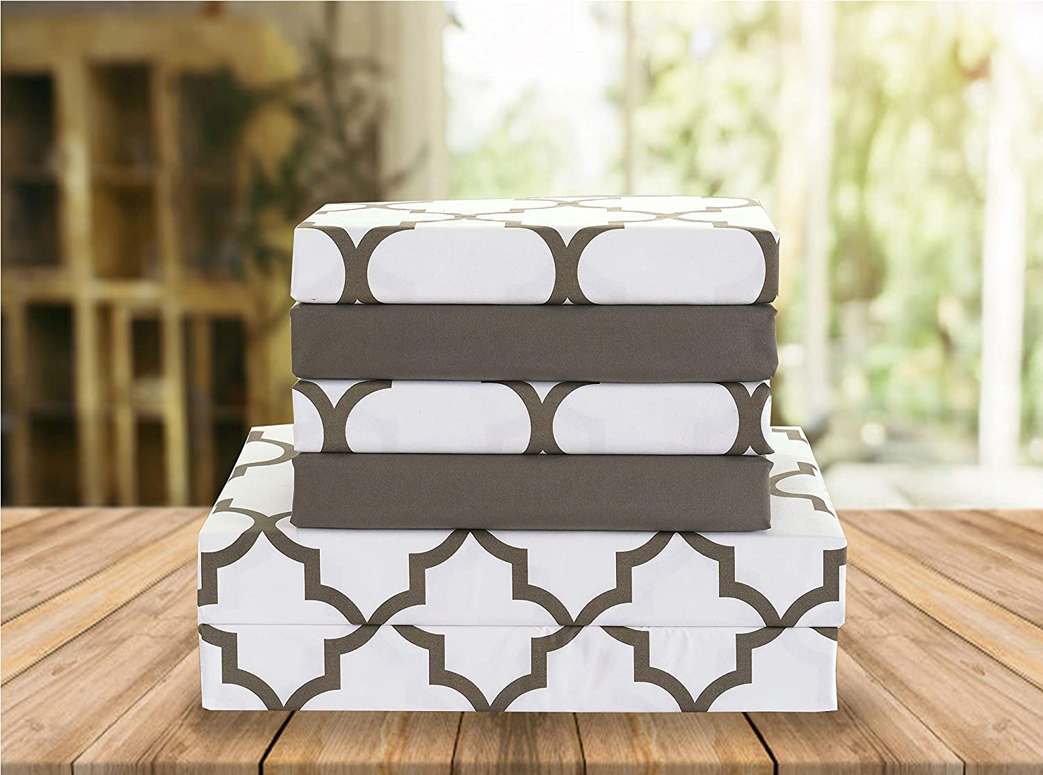 Personalized Luxury Customized Design 4-Piece Bed Sheet Set with 300 Thread Count