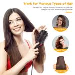 Nylon CE 65W 3 In 1 Hair Dryer Comb , Hair Dryer Brush Straightener