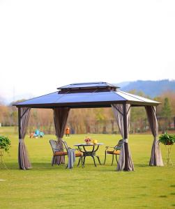 China Aluminum Solid Roof Gazebos Crafting Timeless Outdoor Sanctuaries wholesale