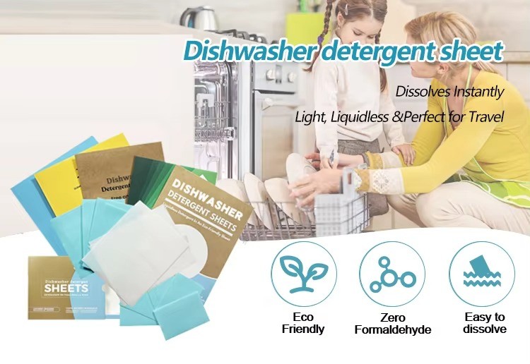 Dishwasher Detergent Sheets Natural Formula Solid Dishwasher Detergent Strips