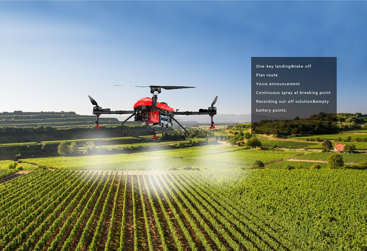 6.66 Hectares/Hour Agriculture UAV Drone 16L Hybrid Tank Capacity Full Load 57KG HXF22