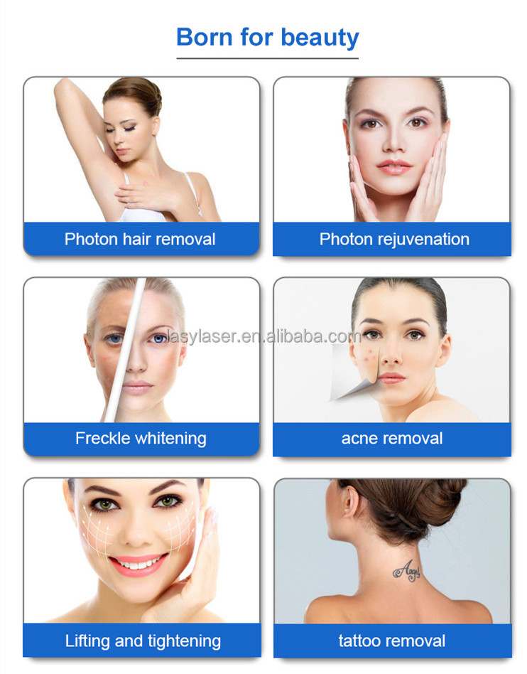 DEESS 3 In 1 Body Hair Removal Machine , Ice Cooling Skin Rejuvenation Laser Machine