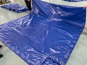 China PVC Waterproof 450g Tarpaulin Container Cover With Eyelet wholesale