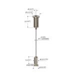 Nickel Plated Copper LED Linear Light Suspension Kits With Slider Studs YW-86005