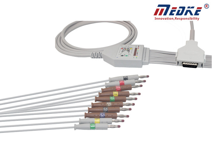 China Fukuda Denshi Banana 4.0 Undetachable EKG Machine Cable wholesale
