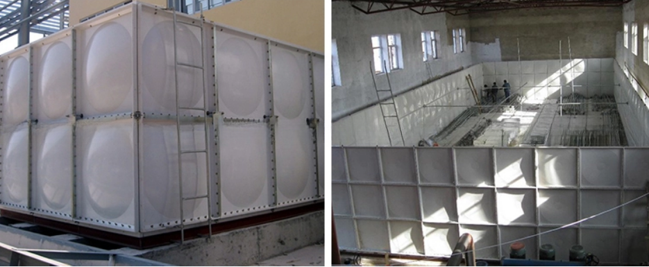 Large Size Pressed Steel Water Tank with Customized Color and B mm Range of 1106-3112