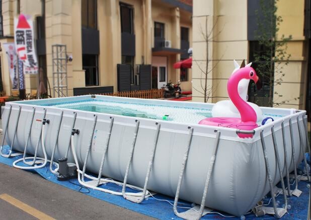 High Strength PVC Swimming Pool , PVC Inflatable Lap Pool 4.5M*4.5m For Kids Swimming Pool Material