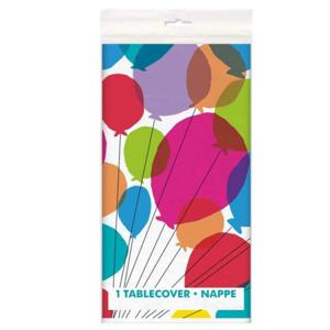 China Balloon Printed Disposable Plastic Tablecloths , Premium Disposable Tablecloths wholesale