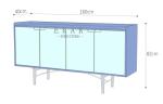 Dining Room French Design 4 Door Metal Base Wooden Modern Sideboard