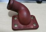 Cast Iron Elbow Pipe Painted In Red HT250 Green Sand Casting