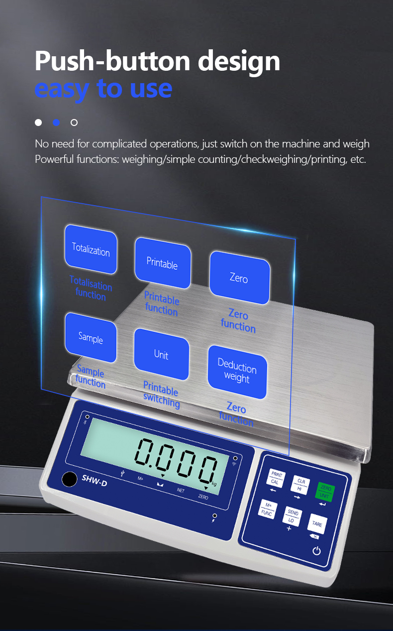 Customizable ABS 15KG LCD Display Table Scale with Precision and 6V/4000mAh Battery