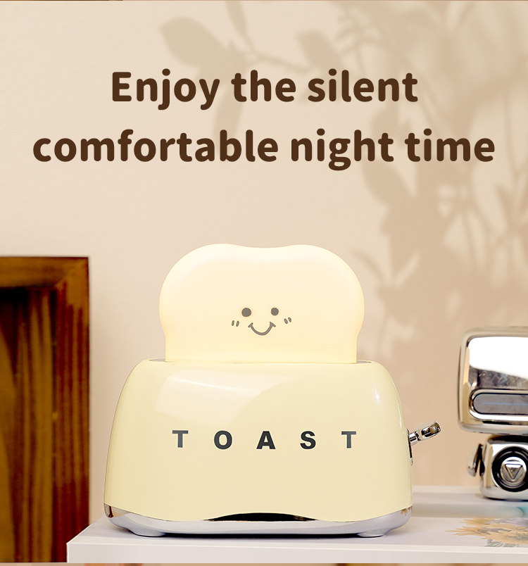 DIY Cute Desk Decor Toaster Lamp Home Decoration Night Light with Timer and Rechargeable