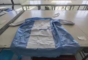 China Chest Fabric Reinforced, CUff Fabric Reinforced Disposable Surgical Gown, Isolation Gown wholesale
