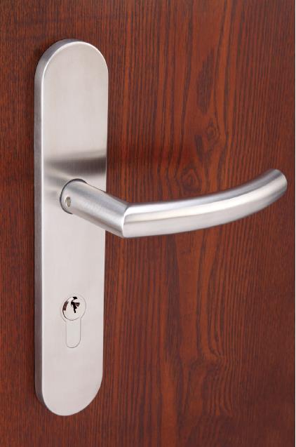 Application of EN1906 door handle sets with spring loaded plate
