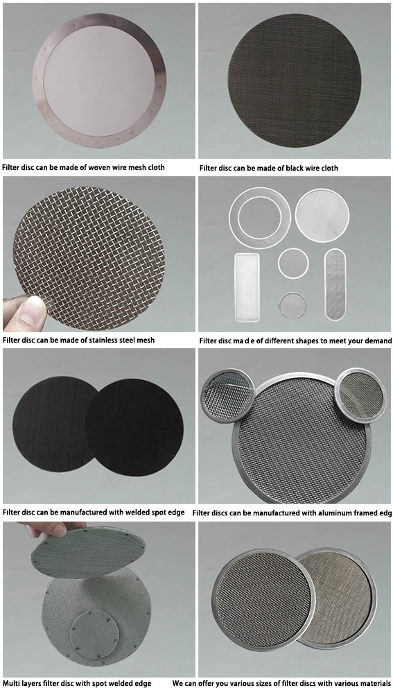 Heat Resistant Wire Mesh Filter Disc Customization Acceptable