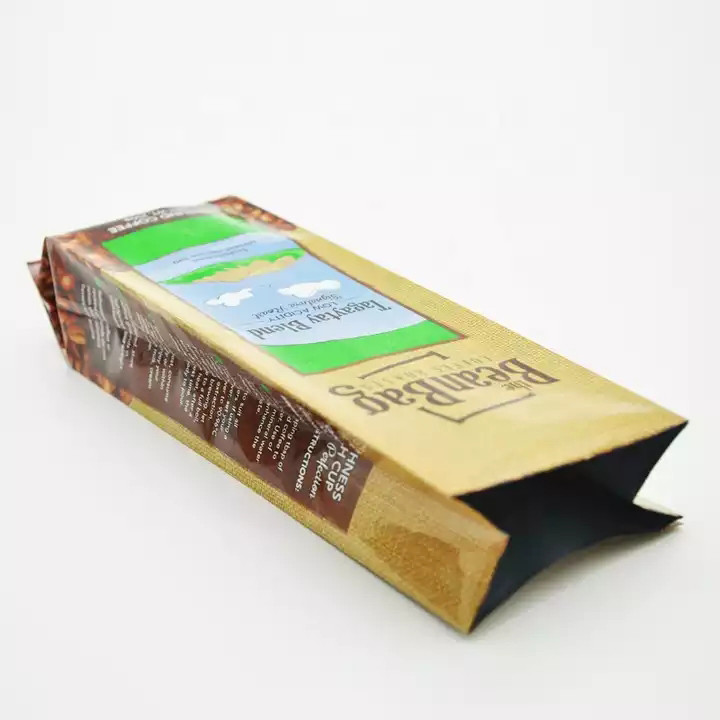 Sealed Food Powder Tea Nuts Coffee Beans Aluminum Foil Packaging Bag With Air Valve