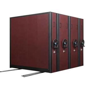 China Maroon Library / Museum Compact Mobile Shelving H2300 * W900 * D560mm Size wholesale