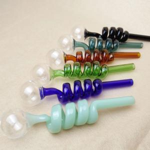 China Adult Helix Colorful Glass Smoking Pipe 5.5 Inches Hand Blown Technology wholesale