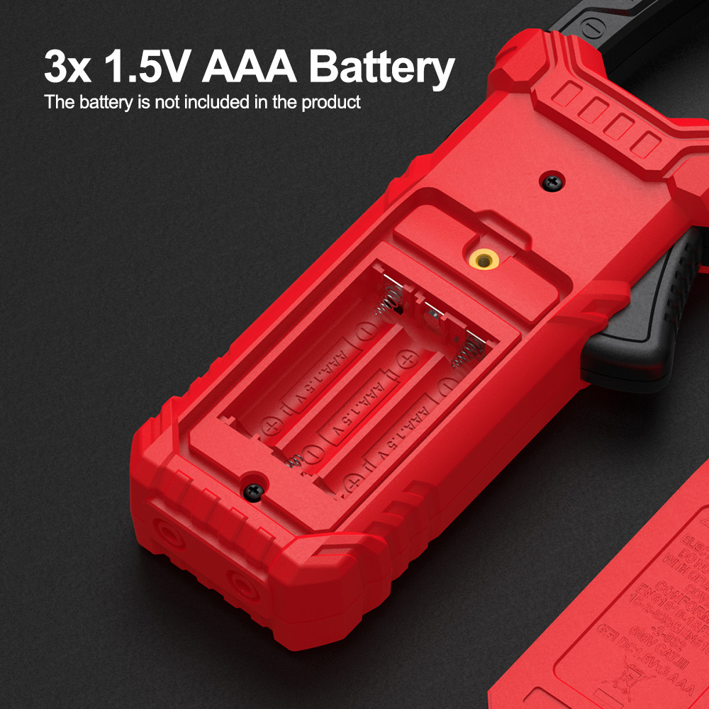 HT203D Digital Clamp Meter Multimeter AC Current And AC/DC Voltage Tester With Amp Ohm Continuity Hz Tester Voltmer
