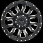 Black Milled PCD Jante 17 Inch 4x4 Off Road Rims impact resistant