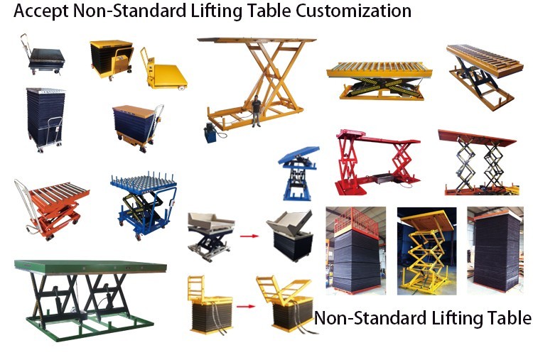 8 Ton Double Horizontal Electric Scissor Lift Tables Large Platform 3000mmx1200mm With Dust Max Height 1050mm Custom