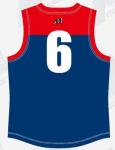 Sleeveless Aussie Rules Football Jerseys , 300gsm Afl Team Shirts