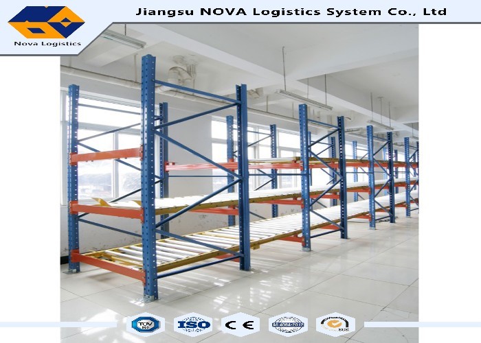 CE / ISO Durable Steel Gravity Pallet Racking Heavy Duty Adjusted 75mm Pitch