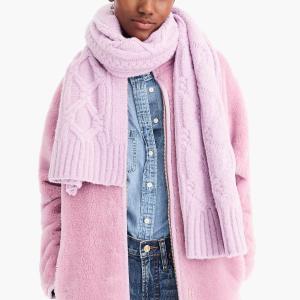 China Multi Color Knitted Shawl Wrap / Cable Knit Scarf For Women Keeping Warm wholesale